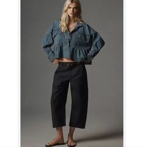 NEW! Anthropologie Maeve Curved Crop Chino Pants